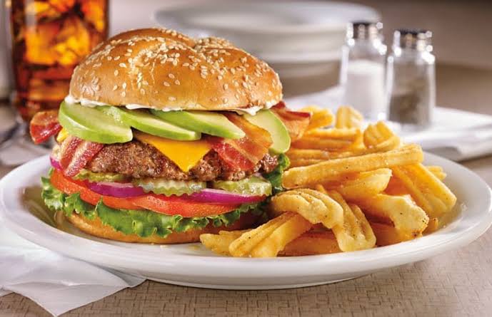 Burgers for lunch at Denny's – America's Diner - Orange County guide for  families