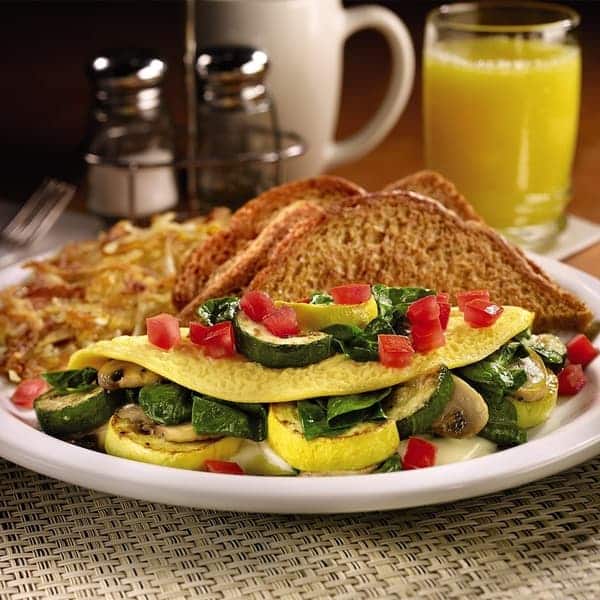 Denny's Edmonton - Newcastle,  omelet breakfast